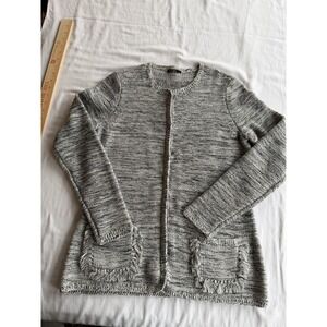 J MCLAUGHLIN Contemporary Luxury Cardigan, Snapped Down Closure, Ultrasoft EuC